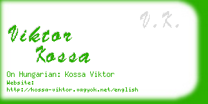 viktor kossa business card